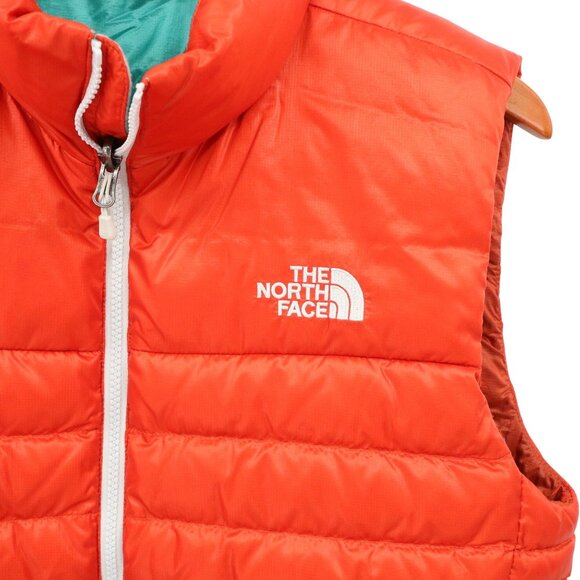 The North Face Orange Puffer Vest 550 Down Fill Small - Picture 3 of 7